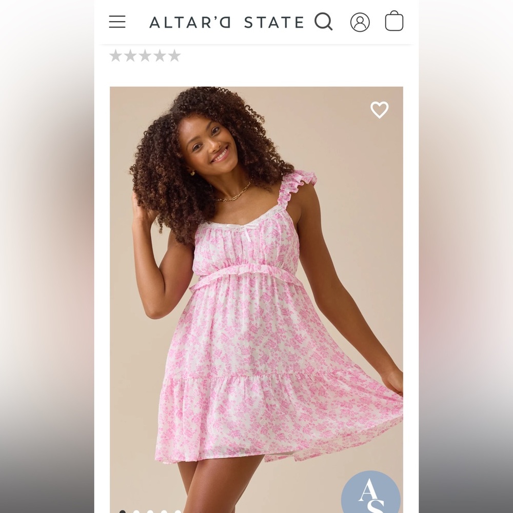 Altar'd State Pink Floral Dress